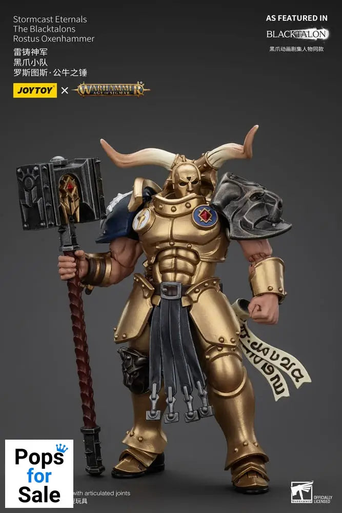 Warhammer Age of Sigmar Actionfigur Stormcast Eternals The Blacktalons Rostus Oxen hammer 20 cm