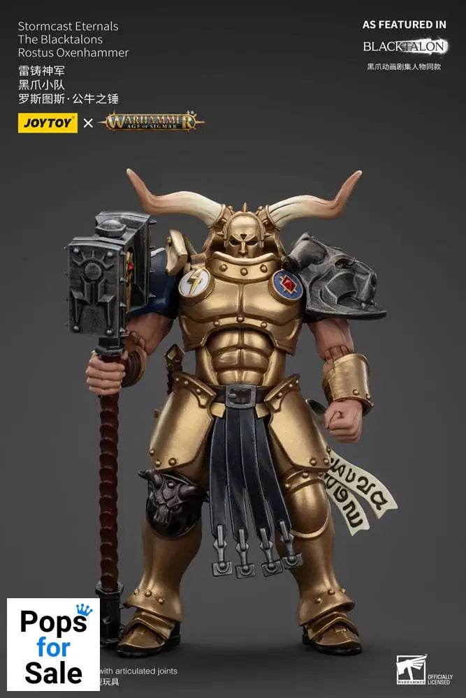 Warhammer Age of Sigmar Actionfigur Stormcast Eternals The Blacktalons Rostus Oxen hammer 20 cm Action figures