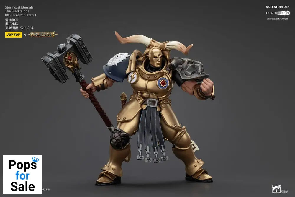 Warhammer Age of Sigmar Actionfigur Stormcast Eternals The Blacktalons Rostus Oxen hammer 20 cm