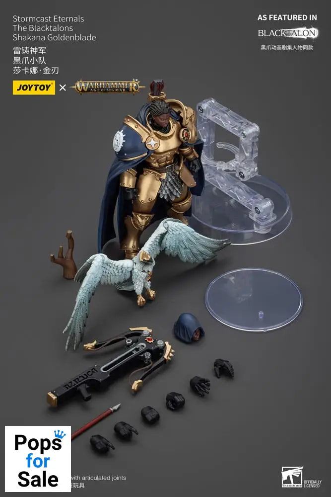 Warhammer Age of Sigmar Actionfigur Stormcast Eternals The Blacktalons Shakana Goldenblade 20 cm