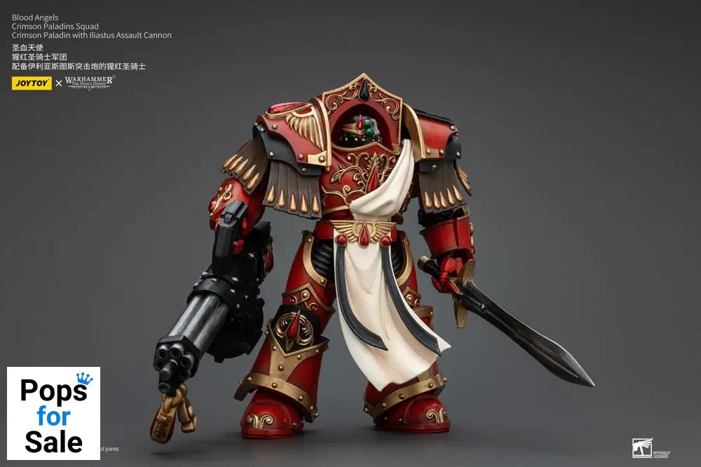 Warhammer The Horus Heresy Action Figure 1/18 Blood Angels Crimson Paladins Squad Crimson Paladin with Iliastus Assault Cannon 14 cm