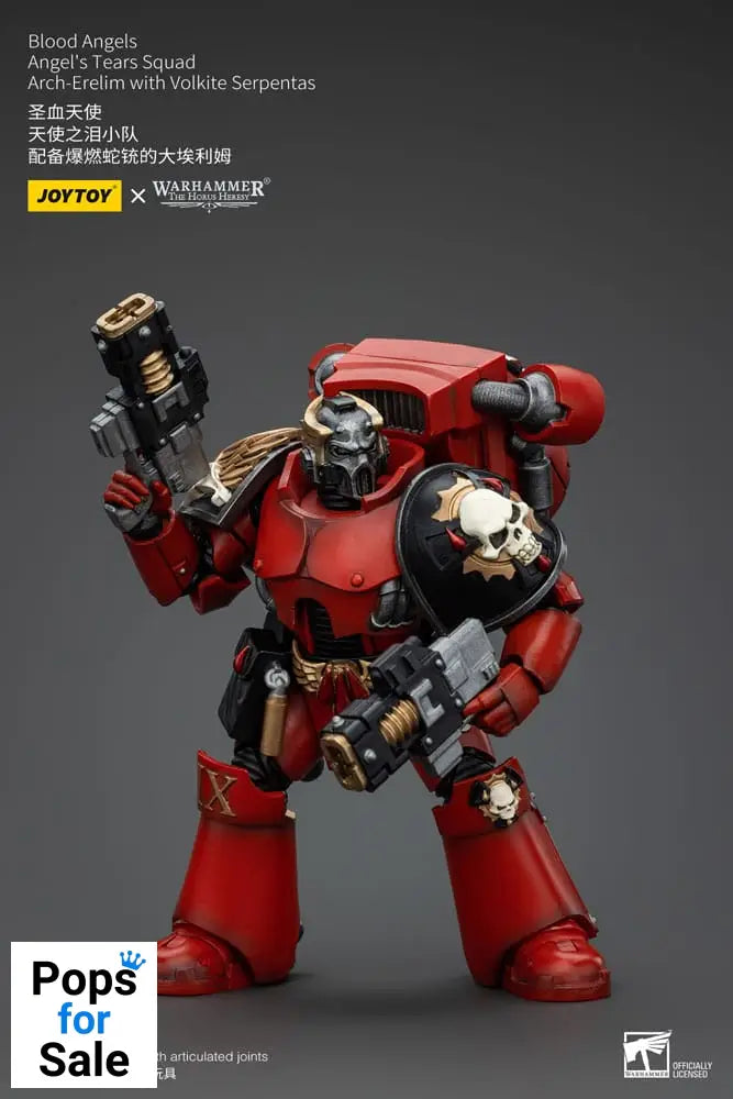 Warhammer The Horus Heresy Action Figure 1/18 Blood Angels Angel's Tears Squad Arch-Erelim with Volkite Serpentas 12 cm