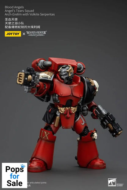 Warhammer The Horus Heresy Action Figure 1/18 Blood Angels Angel's Tears Squad Arch-Erelim with Volkite Serpentas 12 cm