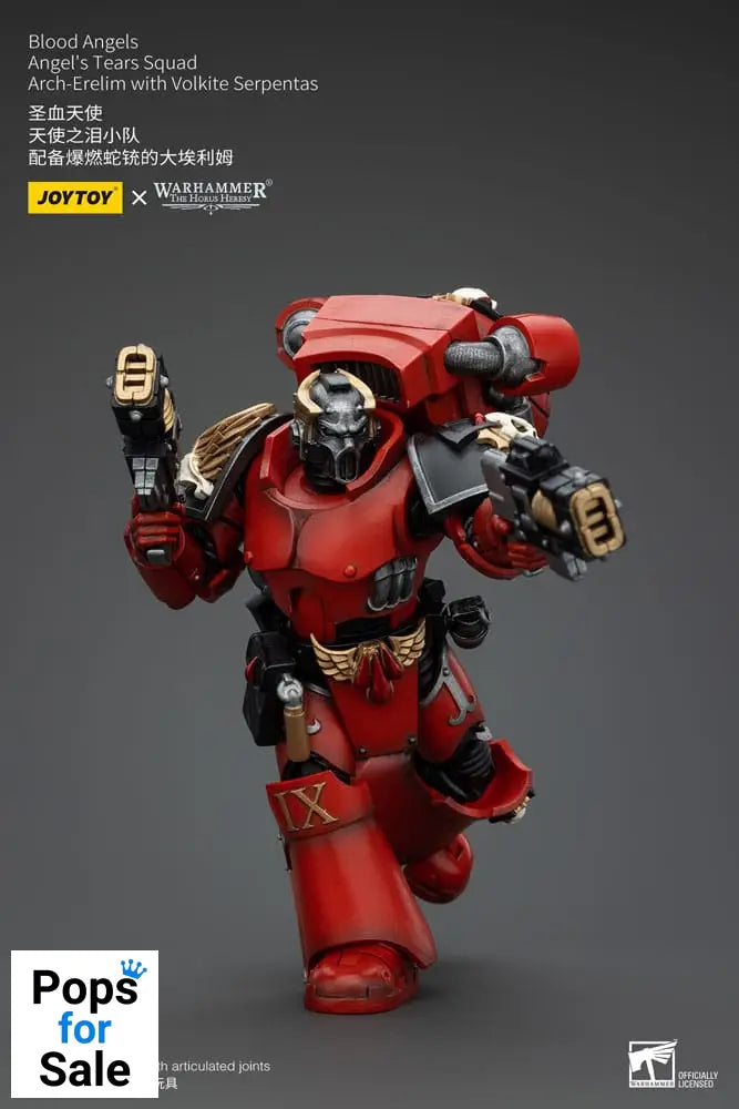Warhammer The Horus Heresy Action Figure 1/18 Blood Angels Angel’s Tears Squad Arch-Erelim with Volkite Serpentas 12 cm