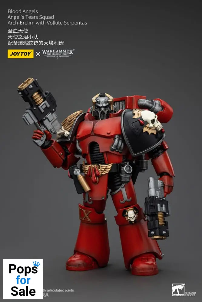 Warhammer The Horus Heresy Action Figure 1/18 Blood Angels Angel’s Tears Squad Arch-Erelim with Volkite Serpentas 12 cm