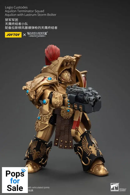 Warhammer The Horus Heresy Action Figure 1/18 Legio Custodes Aquilon Terminator Squad Aquilon with Lastrum Storm Bolter 14 cm