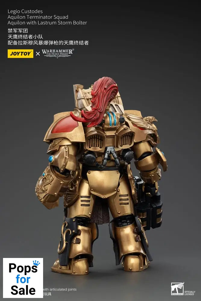 Warhammer The Horus Heresy Action Figure 1/18 Legio Custodes Aquilon Terminator Squad Aquilon with Lastrum Storm Bolter 14 cm