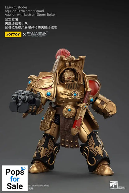 Warhammer The Horus Heresy Action Figure 1/18 Legio Custodes Aquilon Terminator Squad Aquilon with Lastrum Storm Bolter 14 cm