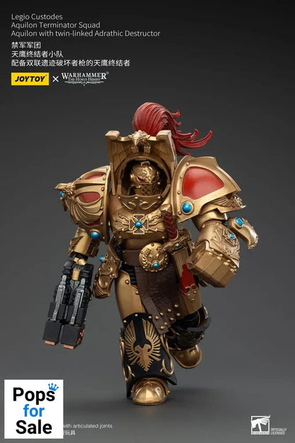 Warhammer The Horus Heresy Action Figure 1/18 Legio Custodes Aquilon Terminator Squad Aquilon with twin-linked Adrathic