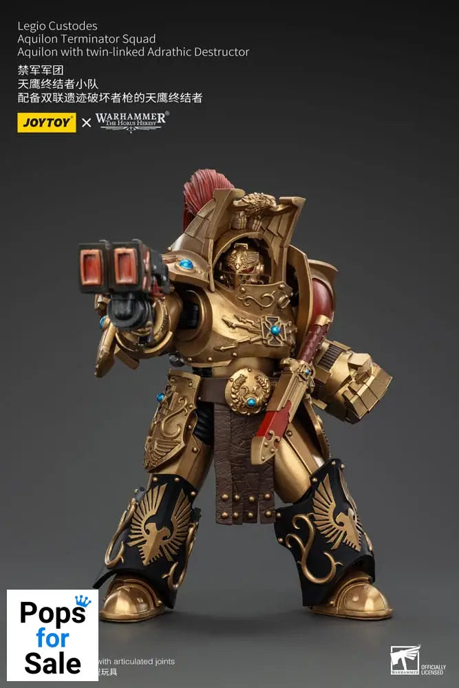 Warhammer The Horus Heresy Action Figure 1/18 Legio Custodes Aquilon Terminator Squad Aquilon with twin-linked Adrathic
