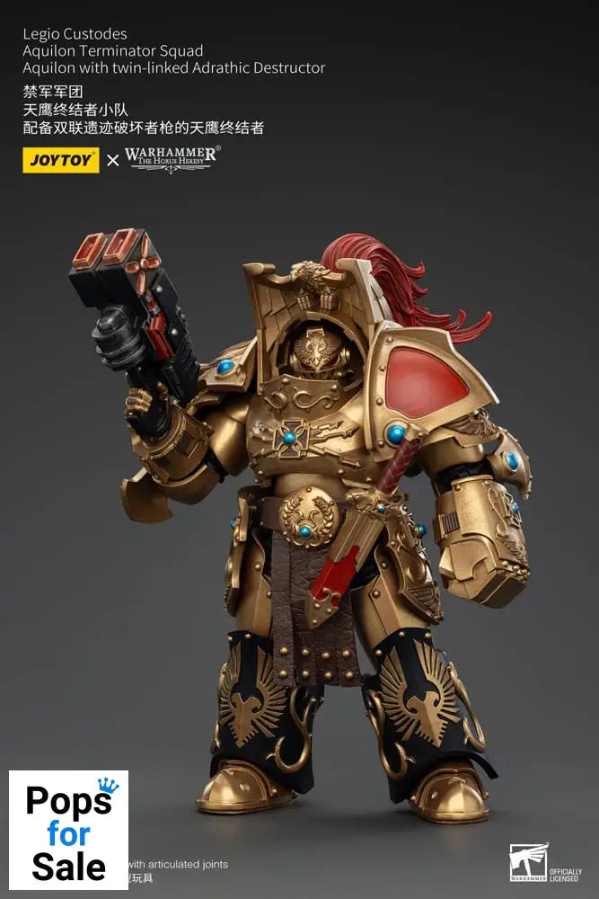 Warhammer The Horus Heresy Action Figure 1/18 Legio Custodes Aquilon Terminator Squad Aquilon with twin-linked Adrathic
