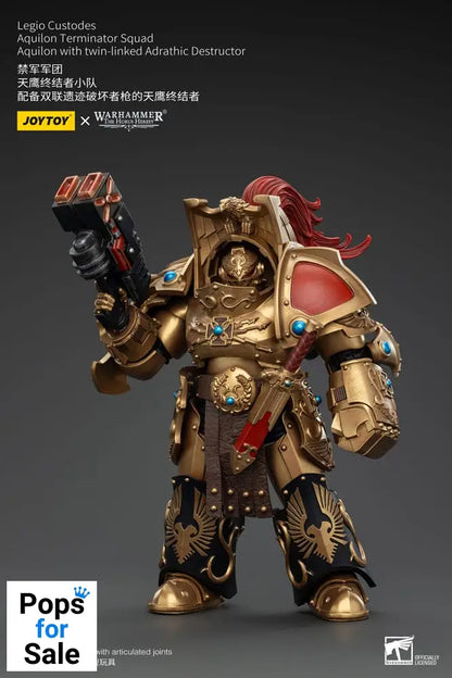 Warhammer The Horus Heresy Action Figure 1/18 Legio Custodes Aquilon Terminator Squad Aquilon with twin-linked Adrathic