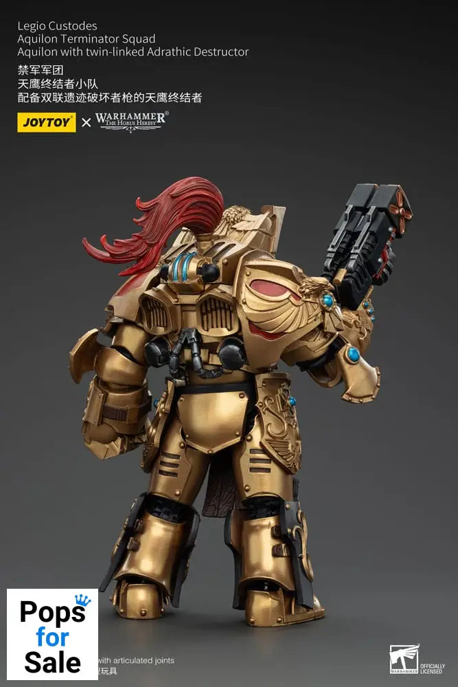 Warhammer The Horus Heresy Action Figure 1/18 Legio Custodes Aquilon Terminator Squad Aquilon with twin-linked Adrathic Destructor 14 cm