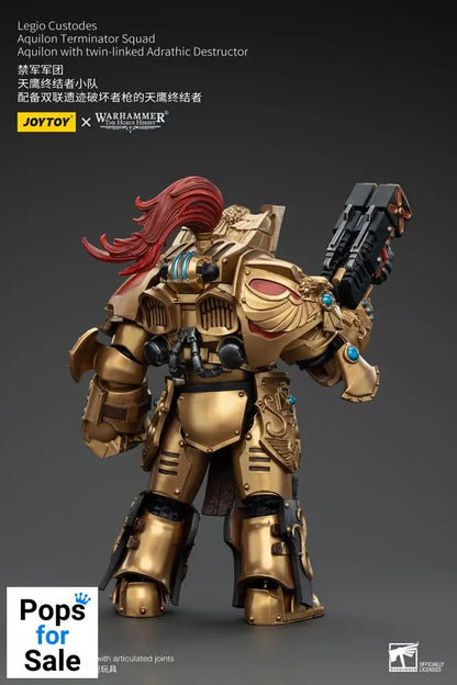 Warhammer The Horus Heresy Action Figure 1/18 Legio Custodes Aquilon Terminator Squad Aquilon with twin-linked Adrathic Destructor 14 cm