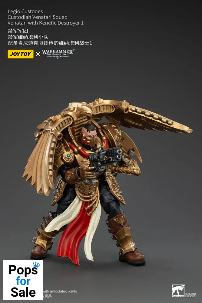 Warhammer The Horus Heresy Action Figure 1/18 Legio Custodes Custodian Venatari Squad Venatari with Kenetic Destroyer 1