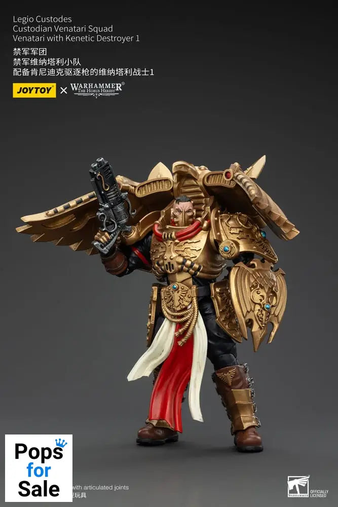 Warhammer The Horus Heresy Action Figure 1/18 Legio Custodes Custodian Venatari Squad Venatari with Kenetic Destroyer 1 13 cm