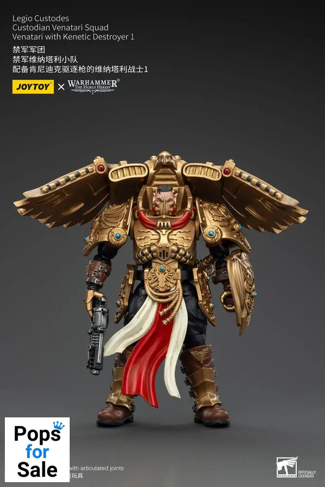 Warhammer The Horus Heresy Action Figure 1/18 Legio Custodes Custodian Venatari Squad Venatari with Kenetic Destroyer 1 13 cm