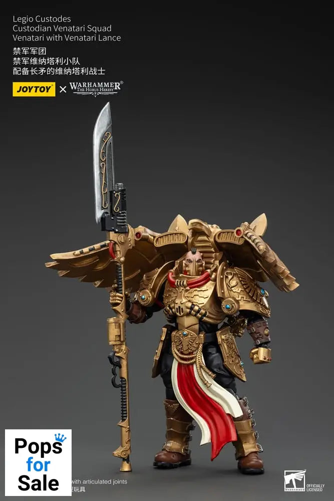Warhammer The Horus Heresy Action Figure 1/18 Legio Custodes Custodian Venatari Squad Venatari with Venatari Lance 13 cm