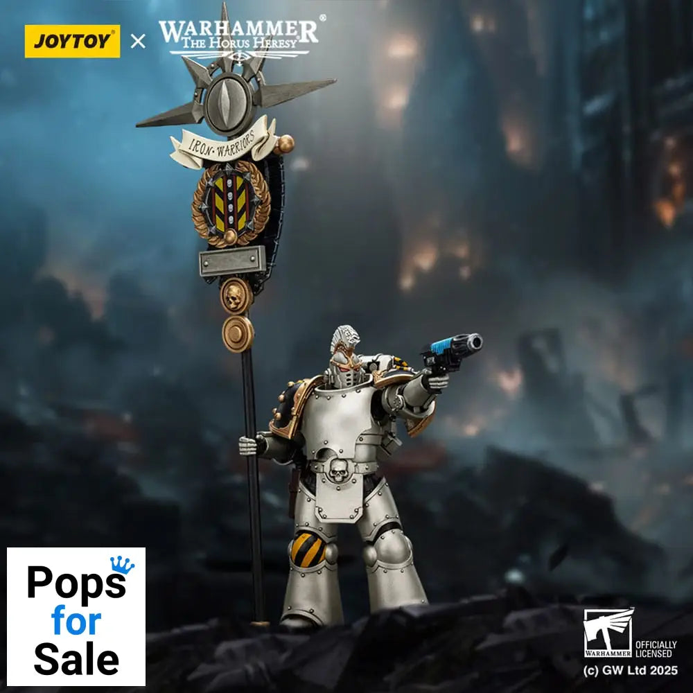 Warhammer The Horus Heresy Action Figure 1/18 lron Warriors Command Squad Chosen with Legion Standard 12 cm