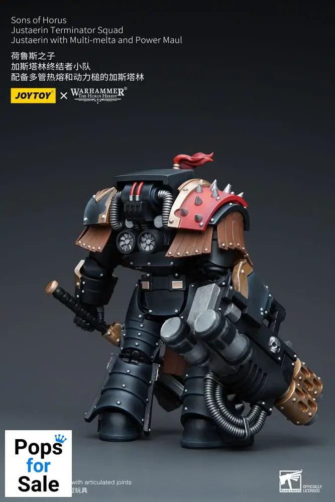 Warhammer The Horus Heresy Action Figure 1/18 Sons of Horus Justaerin Terminator Squad Justaerin with Multi-melta and Power MauL 12 cm