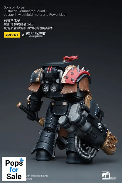 Warhammer The Horus Heresy Action Figure 1/18 Sons of Horus Justaerin Terminator Squad Justaerin with Multi-melta and Power MauL 12 cm