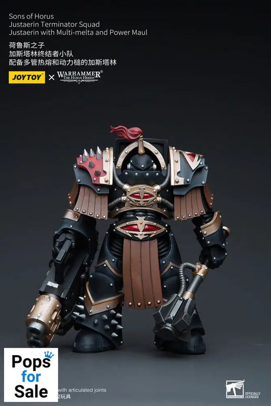 Warhammer The Horus Heresy Action Figure 1/18 Sons of Horus Justaerin Terminator Squad Justaerin with Multi-melta and Power MauL 12 cm