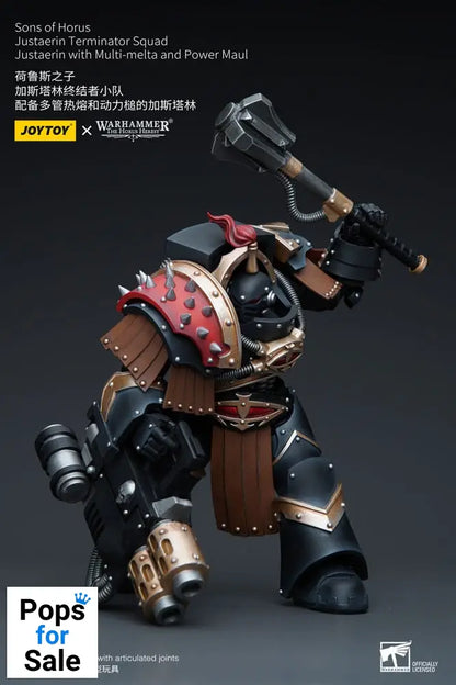 Warhammer The Horus Heresy Action Figure 1/18 Sons of Horus Justaerin Terminator Squad Justaerin with Multi-melta and Power MauL 12 cm