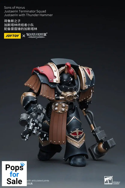 Warhammer The Horus Heresy Action Figure 1/18 Sons of Horus Justaerin Terminator Squad Justaerin with Thunder Hammer 12