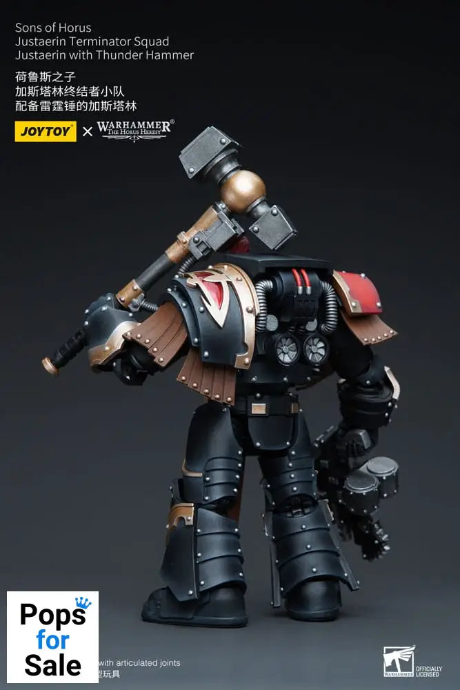 Warhammer The Horus Heresy Action Figure 1/18 Sons of Horus Justaerin Terminator Squad Justaerin with Thunder Hammer 12 cm