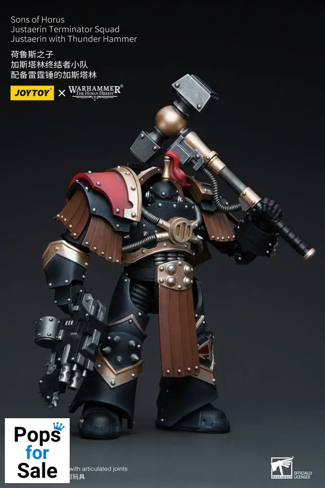 Warhammer The Horus Heresy Action Figure 1/18 Sons of Horus Justaerin Terminator Squad Justaerin with Thunder Hammer 12 cm