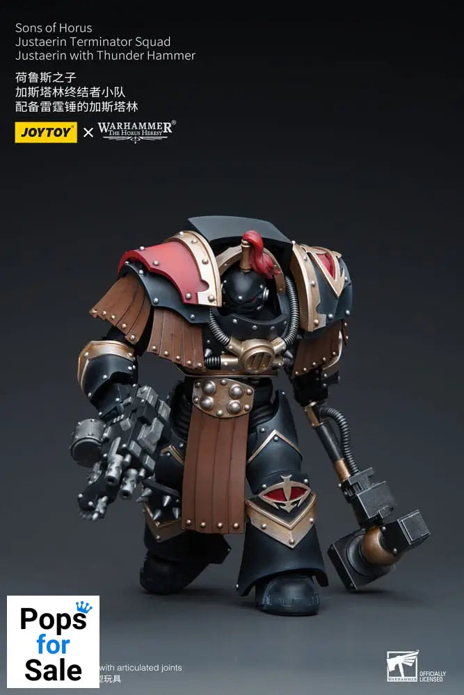 Warhammer The Horus Heresy Action Figure 1/18 Sons of Horus Justaerin Terminator Squad Justaerin with Thunder Hammer 12 cm