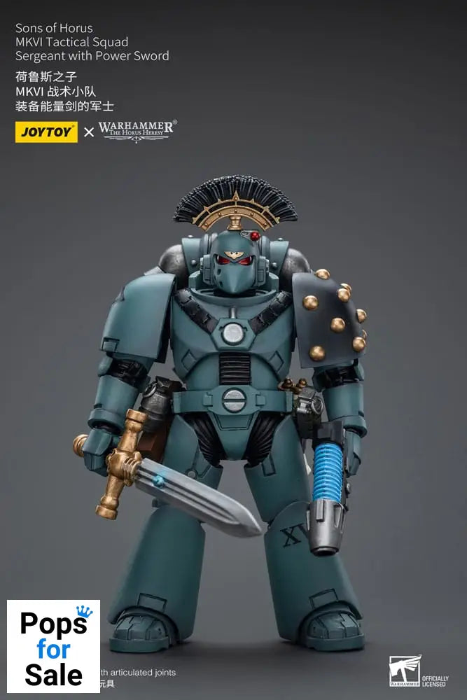 Warhammer The Horus Heresy Action Figure 1/18 Sons of Horus MKVI Tactical Squad Sergeant with Power Sword 12 cm