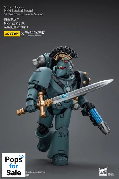 Warhammer The Horus Heresy Action Figure 1/18 Sons of Horus MKVI Tactical Squad Sergeant with Power Sword 12 cm