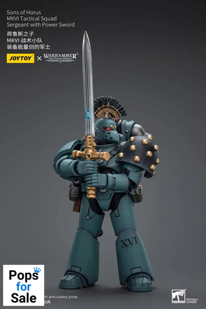Warhammer The Horus Heresy Action Figure 1/18 Sons of Horus MKVI Tactical Squad Sergeant with Power Sword 12 cm
