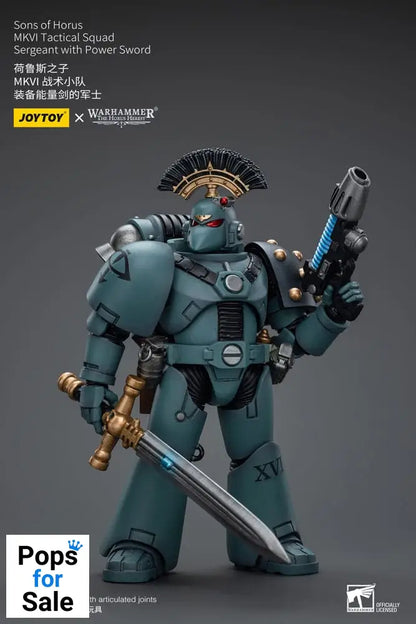 Warhammer The Horus Heresy Action Figure 1/18 Sons of Horus MKVI Tactical Squad Sergeant with Power Sword 12 cm