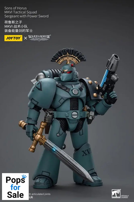 Warhammer The Horus Heresy Action Figure 1/18 Sons of Horus MKVI Tactical Squad Sergeant with Power Sword 12 cm