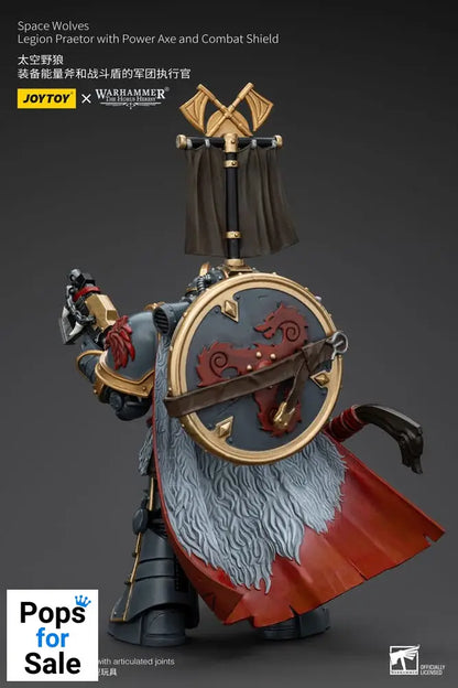 Warhammer The Horus Heresy Action Figure 1/18 Space Wolves Legion Praetor with Power Axe and Combat Shield 12 cm