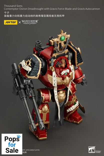 Warhammer The Horus Heresy Action Figure 1/18 Thousand Sons Contemptor-Osiron Dreadnought with Gravis Force Blade And Gravis Autocannon 30 cm
