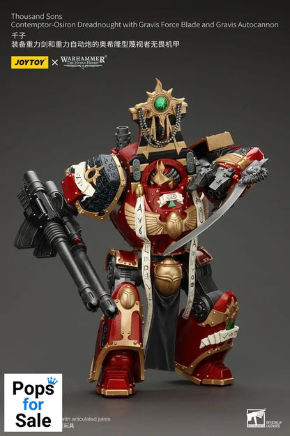 Warhammer The Horus Heresy Action Figure 1/18 Thousand Sons Contemptor-Osiron Dreadnought with Gravis Force Blade And