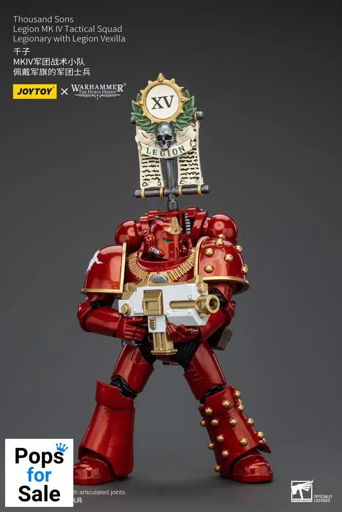 Warhammer The Horus Heresy Action Figure 1/18 Thousand Sons Legion MK IV Tactical Squad Legionary with Legion Vexilla 12 cm