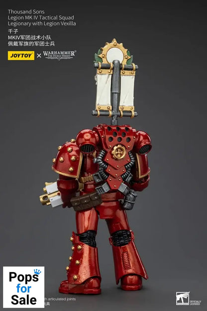 Warhammer The Horus Heresy Action Figure 1/18 Thousand Sons Legion MK IV Tactical Squad Legionary with Legion Vexilla 12 cm
