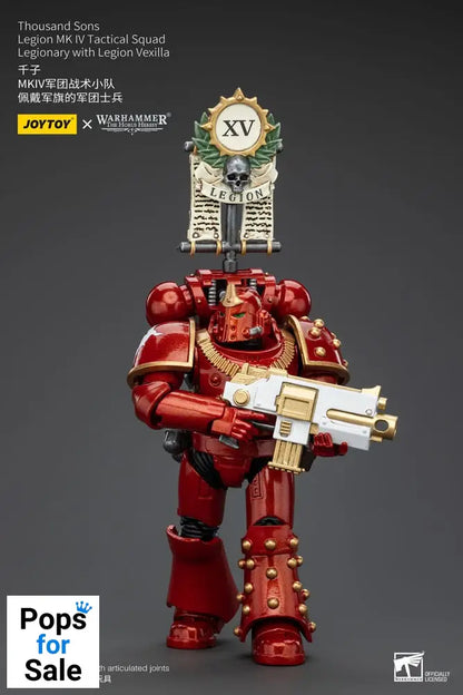 Warhammer The Horus Heresy Action Figure 1/18 Thousand Sons Legion MK IV Tactical Squad Legionary with Legion Vexilla 12 cm