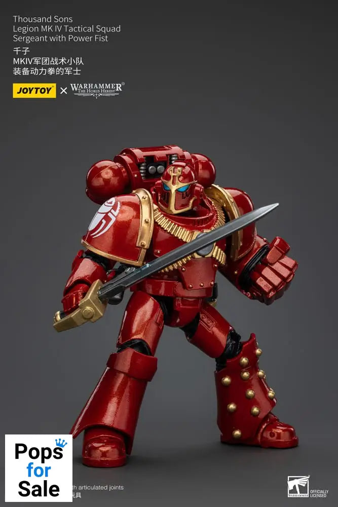 Warhammer The Horus Heresy Action Figure 1/18 Thousand Sons Legion MK IV Tactical Squad Sergeant with Power Fist 12 cm
