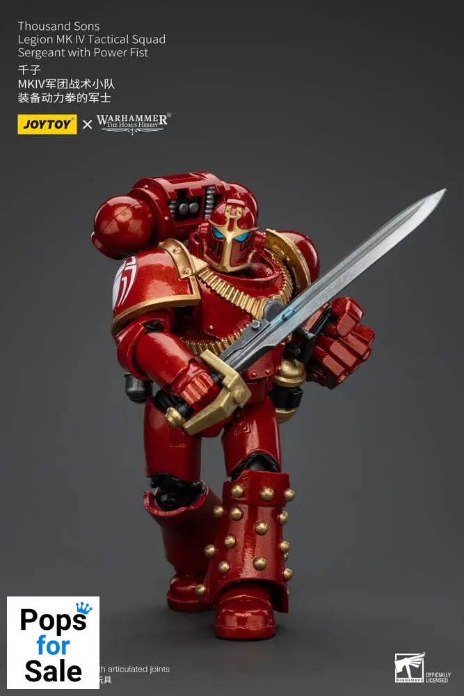 Warhammer The Horus Heresy Action Figure 1/18 Thousand Sons Legion MK IV Tactical Squad Sergeant with Power Fist 12 cm
