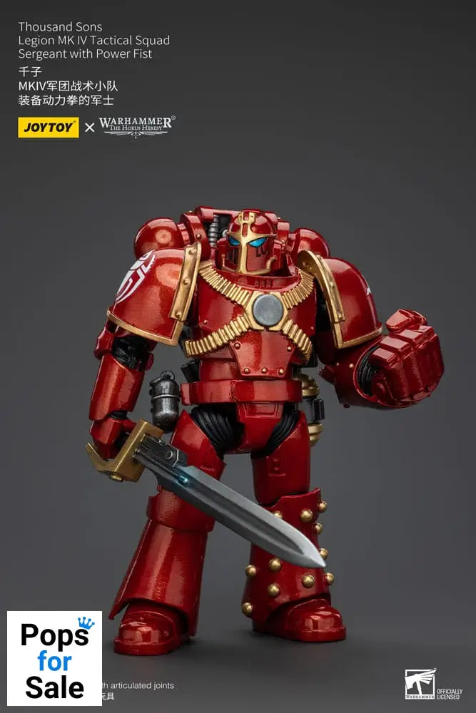 Warhammer The Horus Heresy Action Figure 1/18 Thousand Sons Legion MK IV Tactical Squad Sergeant with Power Fist 12 cm