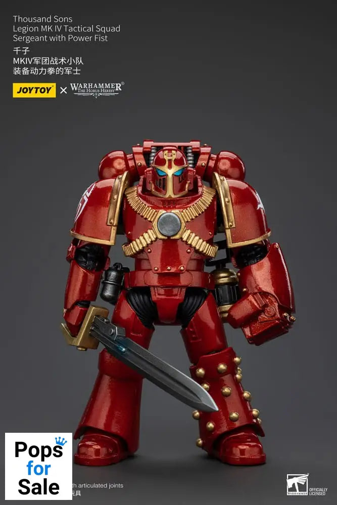 Warhammer The Horus Heresy Action Figure 1/18 Thousand Sons Legion MK IV Tactical Squad Sergeant with Power Fist 12 cm