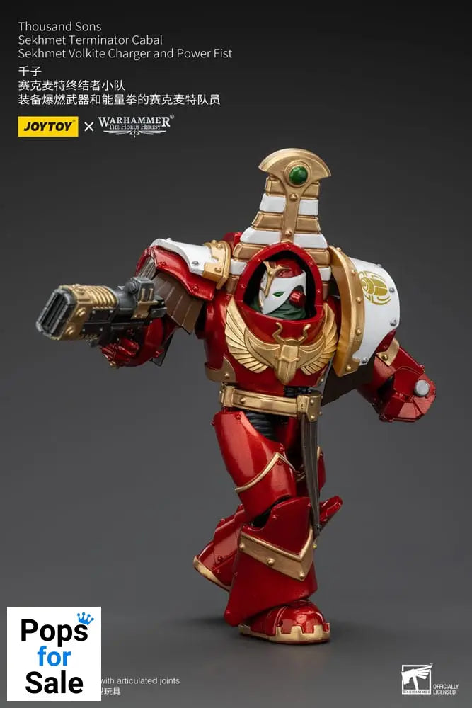 Warhammer The Horus Heresy Action Figure 1/18 Thousand Sons Sekhmet Terminator Cabal Sekhmet Volkite Charger and Power Fist 14 cm