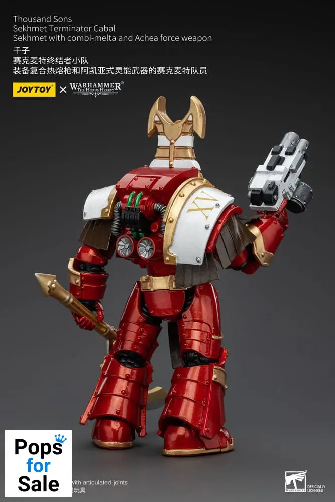 Warhammer The Horus Heresy Action Figure 1/18 Thousand Sons Sekhmet Terminator Cabal Sekhmet with Combi-Melta and Achea Force Weapon 14 cm