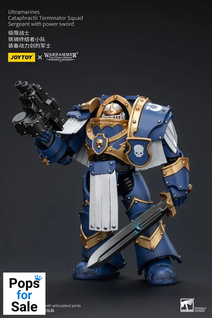 Warhammer The Horus Heresy Action Figure 1/18 Ultramarines Cataphractii Terminator Squad Sergeant with Power Sword 14 cm