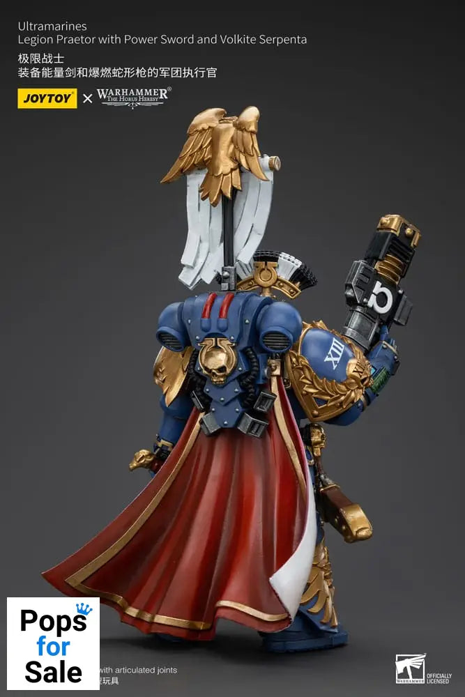 Warhammer The Horus Heresy Action Figure 1/18 Ultramarines Legion Praetor with Power Sword and Volkite Serpenta 20 cm